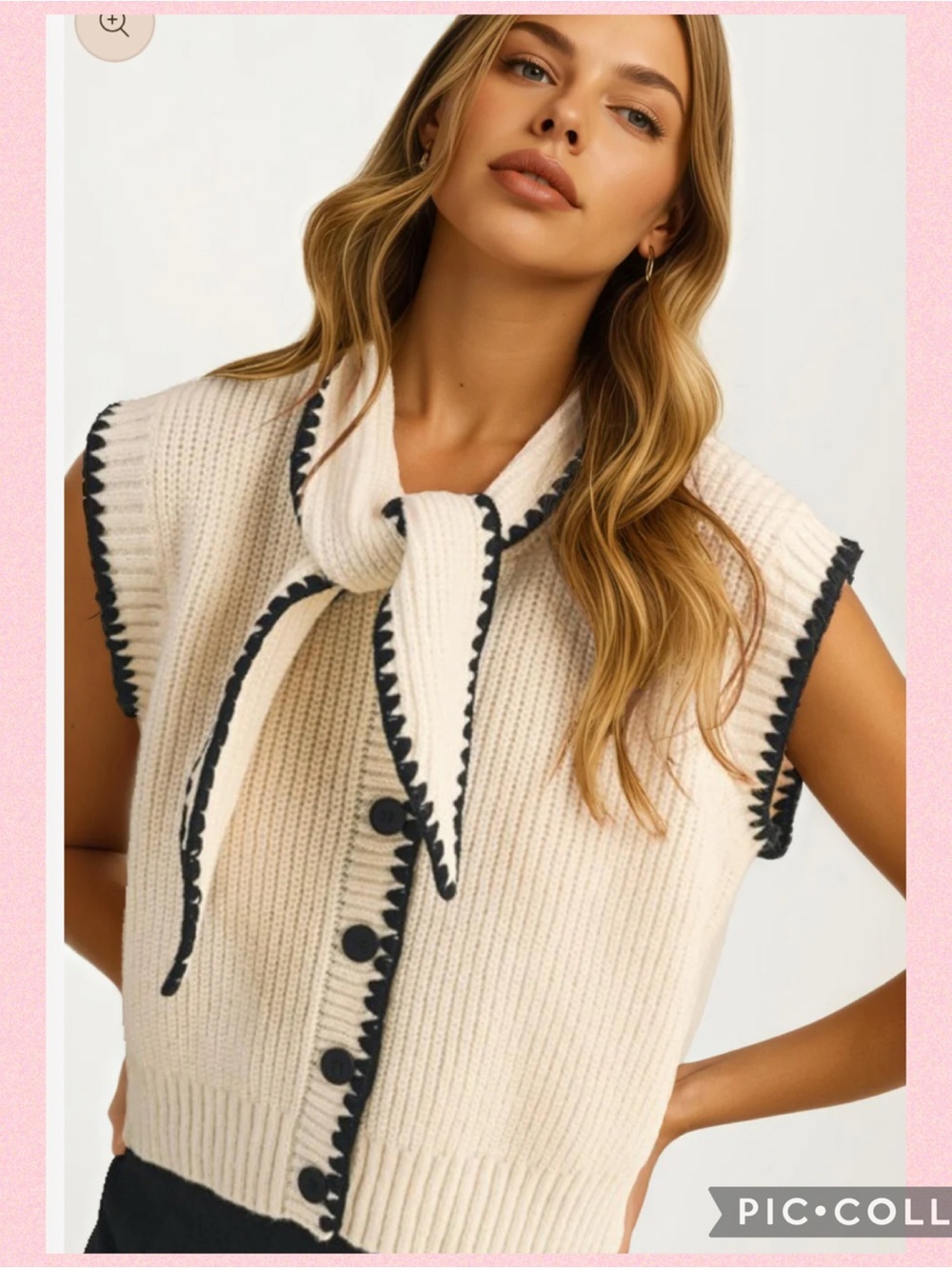 💖Tie-Neck Ribbed-Knit Sweater💖